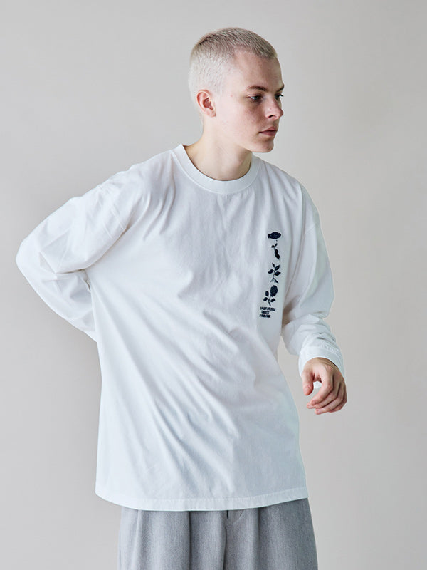 rehacer レアセル Flower Cycle Vintage L/ST-Shirt - WHITE -