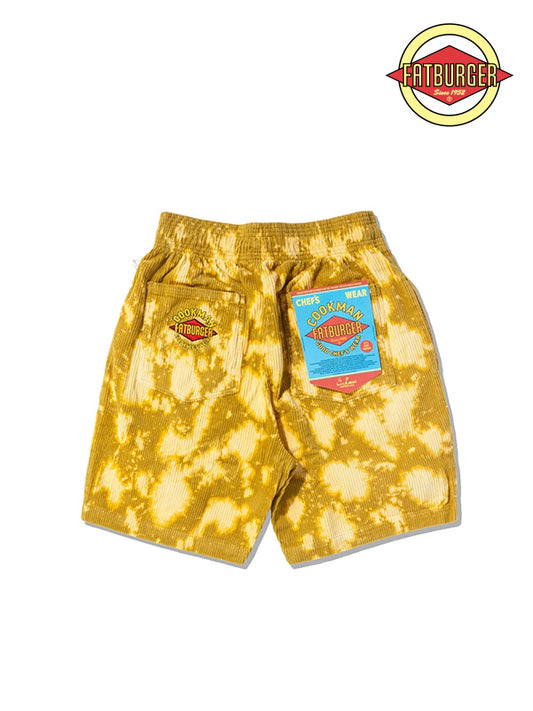 Cookman クックマン シェフパンツ Chef Pants Short Corduroy FAT Bleach - YELLOW -