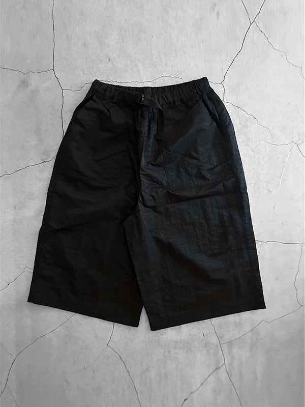 SCARPETTA スカルペッタ NYLON WIDE SHORT PANTS - BLACK -