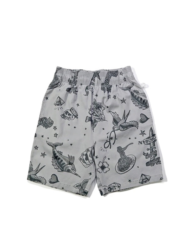 Cookman クックマン シェフパンツ Chef Pants Short Old Tattoo - GRAY