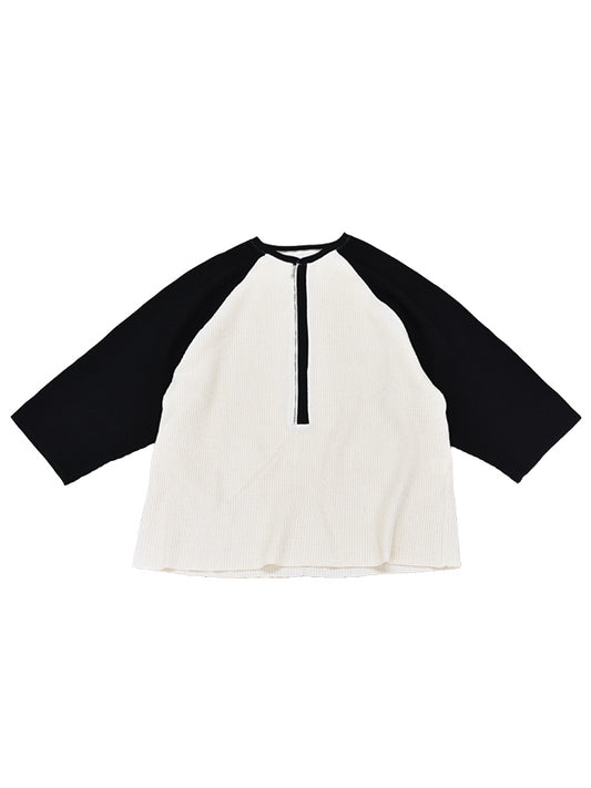 THE JEAN PIERRE ジャン・ピエール Raglan Thermal Tee - OFF WHITE -