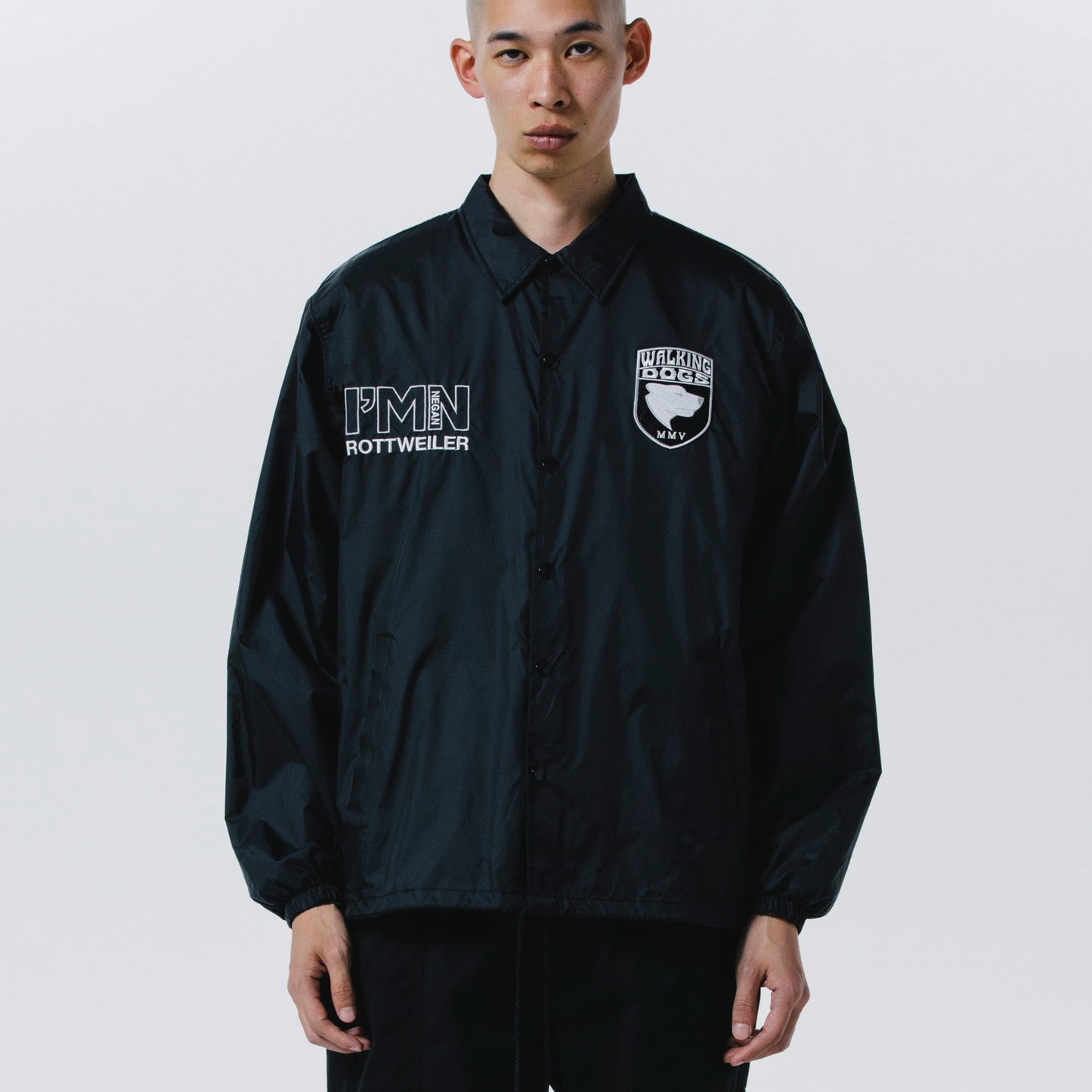 【BLACK FRIDAY SALE】ROTTWEILER ロットワイラー WALKING DOG COACH JACKET - BLACK -