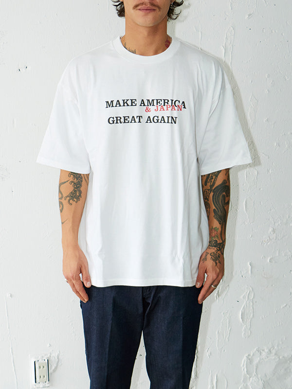 AS STANDARD X SCREEN STARS アズスタンダードxスクリーンスターズ　MAKE AMERICA & JAPAN GREAT AGAIN TEE