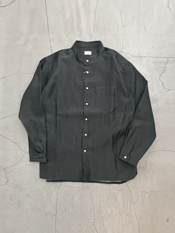 ALLS オールズ DENIM BAND COLLAR SHIRTS - INDIGO -