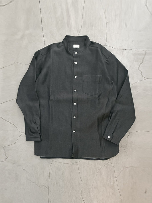 ALLS DENIM BAND COLLAR SHIRTS - INDIGO -