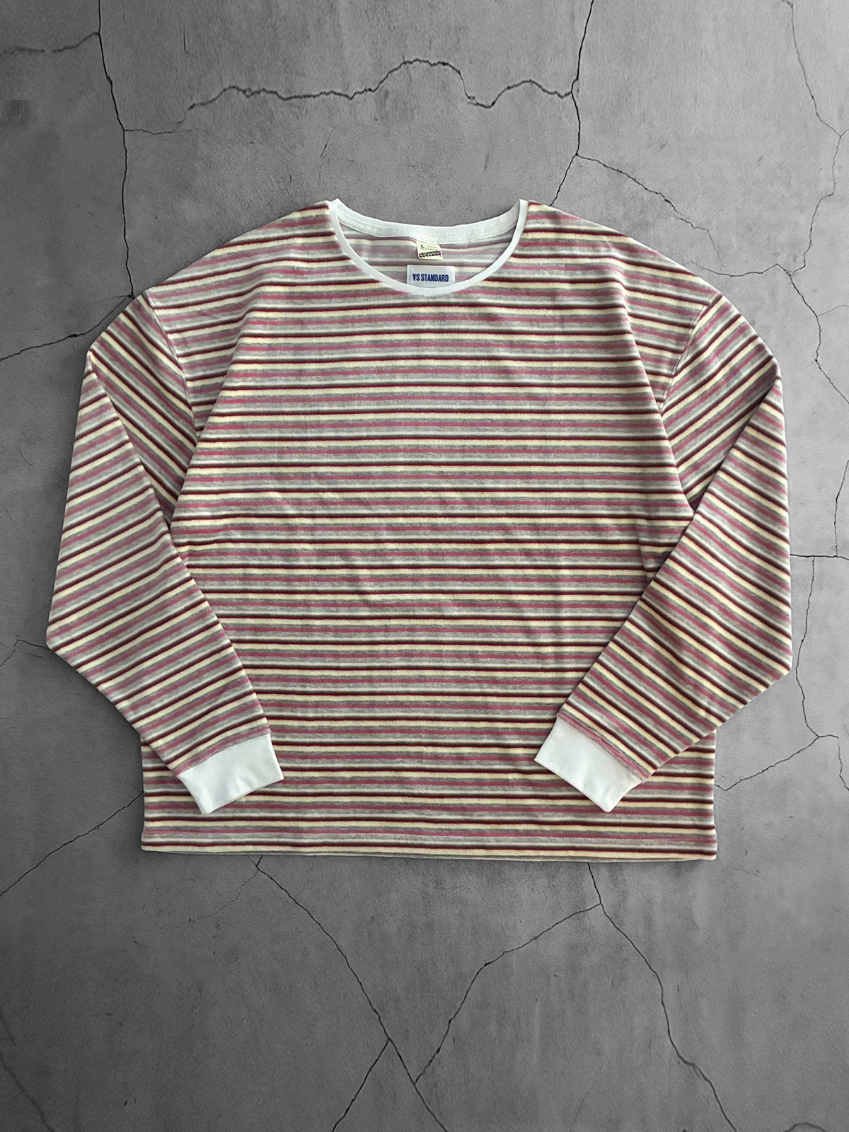 AS STANDARD X SCREEN STARS アズスタンダード x スクリーンスターズ  VELOUR BORDER LS/TEE - PINK -