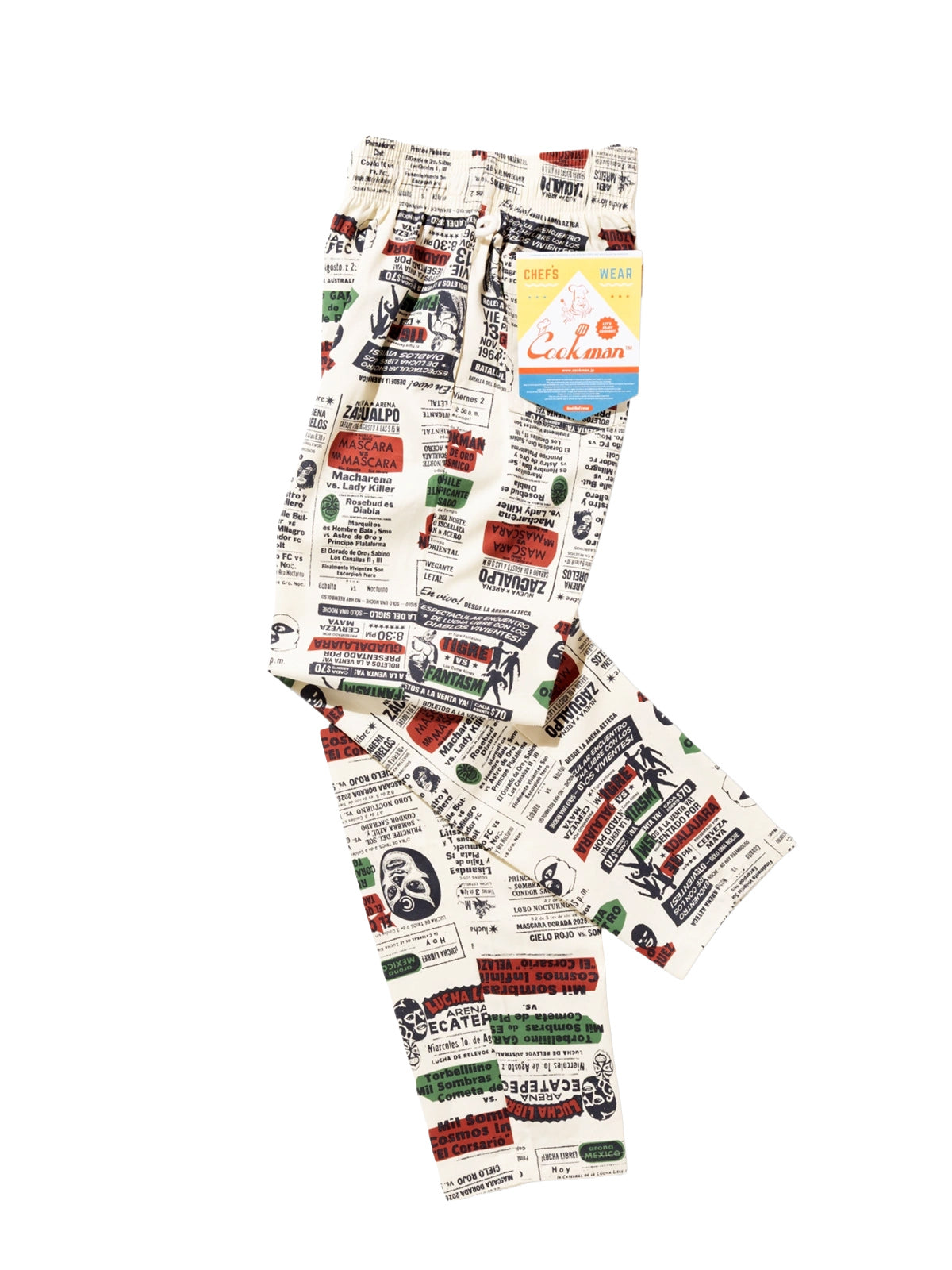 Cookman クックマン シェフパンツ Chef Pants Lucha Libre