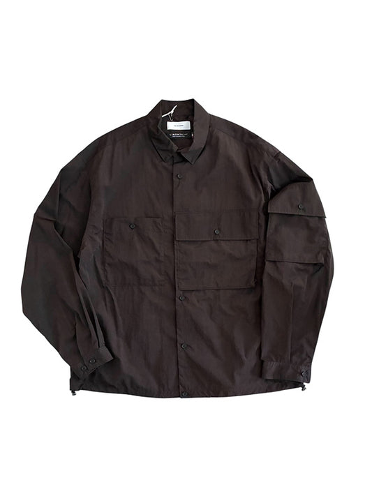 THE JEAN PIERRE ジャン・ピエール Beta Shirt NYLON - DARK BROWN -