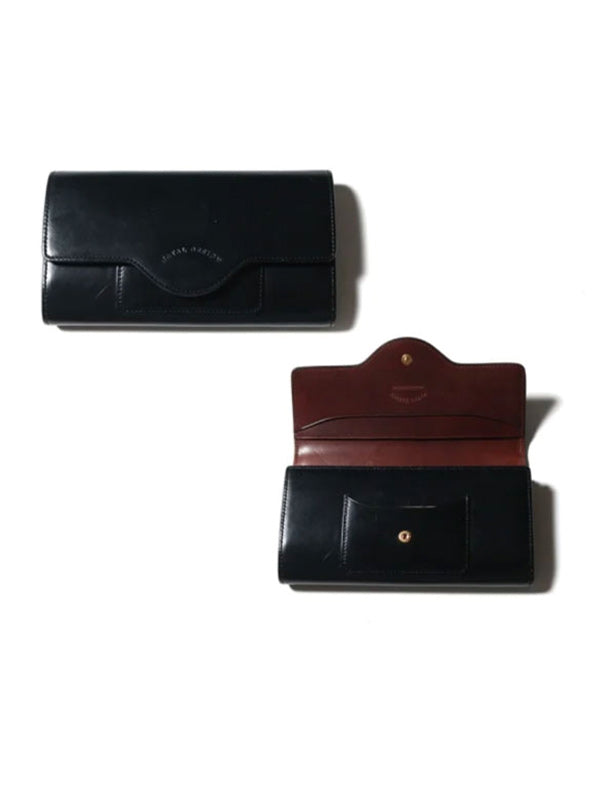 NATAL DESIGN ネイタルデザイン CABALLERO WALLET LONG３ - BLACK x DARK BROWN -