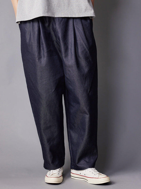 rehacer レアセル Doubie Tuck Easy Denim Pants - INDIGO -
