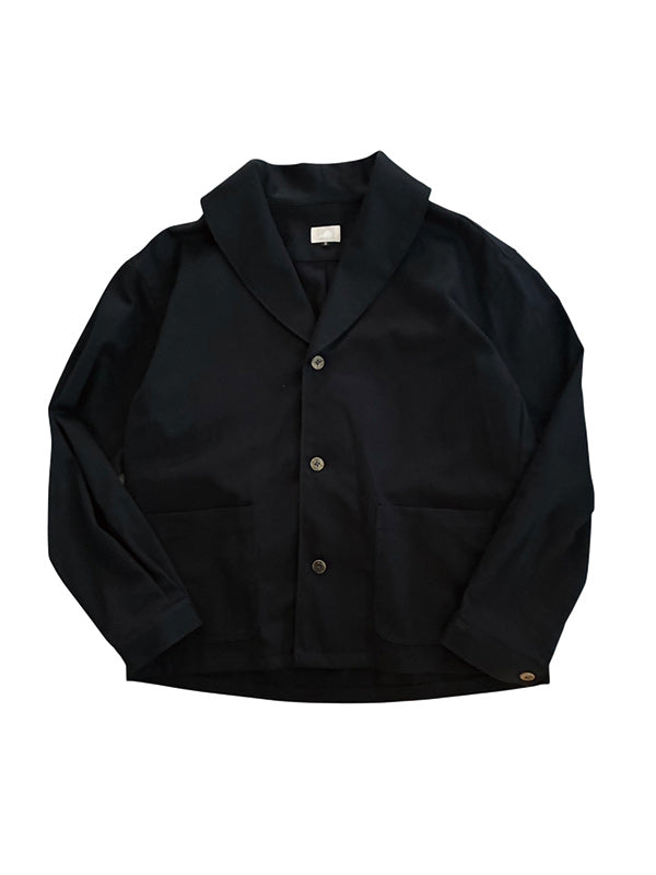 ALLS オールズ SHAWL COLLOR BETWEEN JACKET - NAVY -