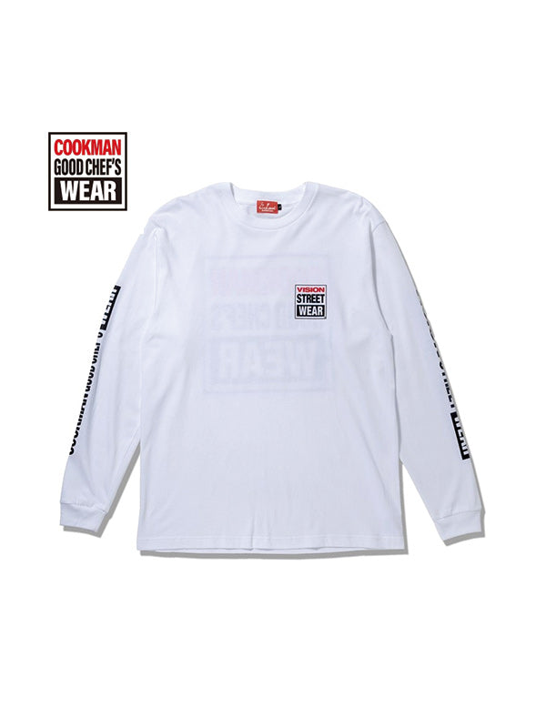 Cookman クックマン Tシャツ LONG SLEEVE TEE Vision Logo - WHITE -