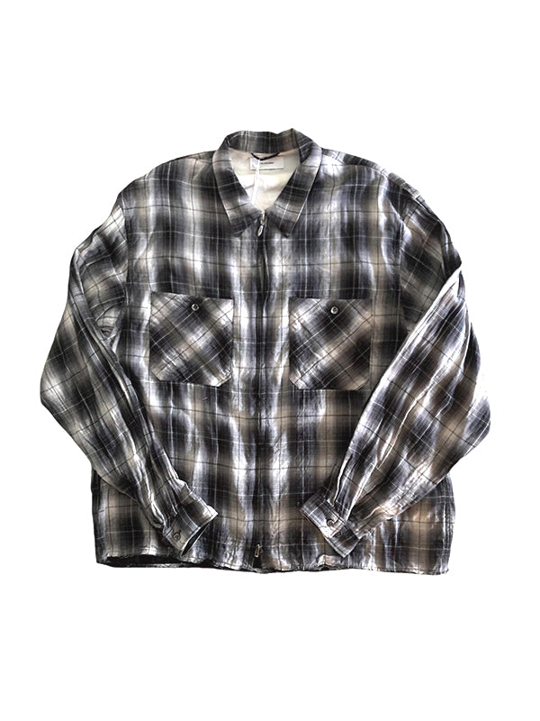 THE JEAN PIERRE ジャン・ピエール Double Gauze Kurt Shirt - BLACK -