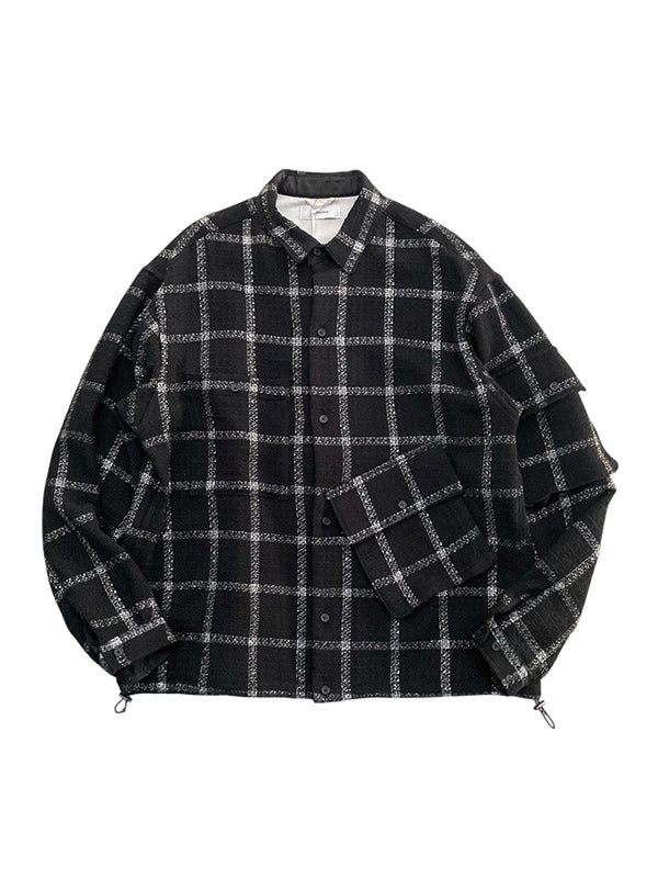 THE JEAN PIERRE ジャン・ピエール Sheer Tweed Beta Shirt - BLACK -