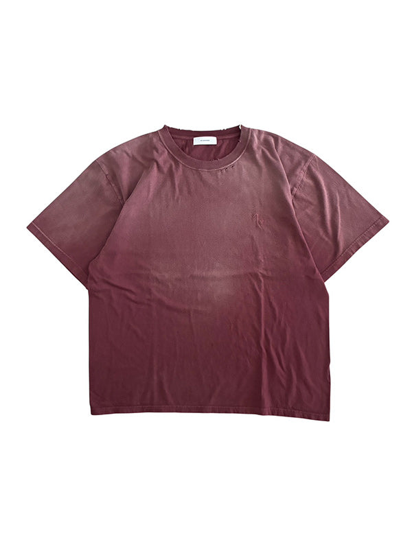 THE JEAN PIERRE ジャン・ピエール Signature Pigmentdye Grunge Destroy SS TEE - BOUDEAUX -