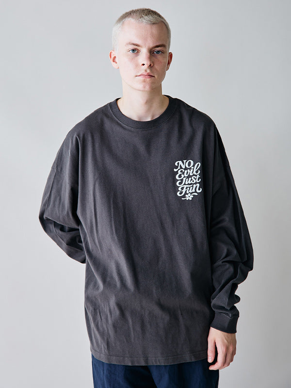 rehacer レアセル Three wise monkeys L/S T-shirt - INK BLACK -