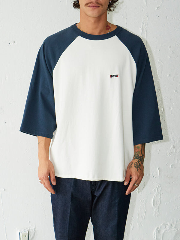 AS STANDARD X SCREEN STARS アズスタンダードxスクリーンスターズ　BASEBALL TEE - NAVY / WHITE -