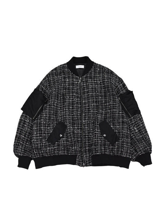 THE JEAN PIERRE ジャン・ピエール Royal Canadian Air Force Tweed MA-1 - BLACK -