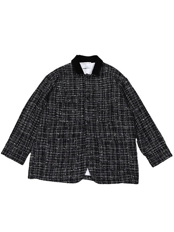 【MORE WINTER SALE】THE JEAN PIERRE ジャン・ピエール Tweed Coverall - BLACK -