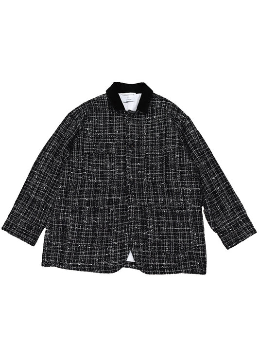 THE JEAN PIERRE ジャン・ピエール Tweed Coverall - BLACK -