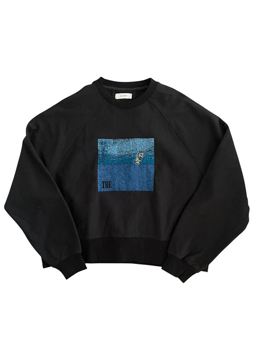 THE JEAN PIERRE ジャン・ピエール THE EMB Sweat Shirt(PHOTO) - FADE BLACK -