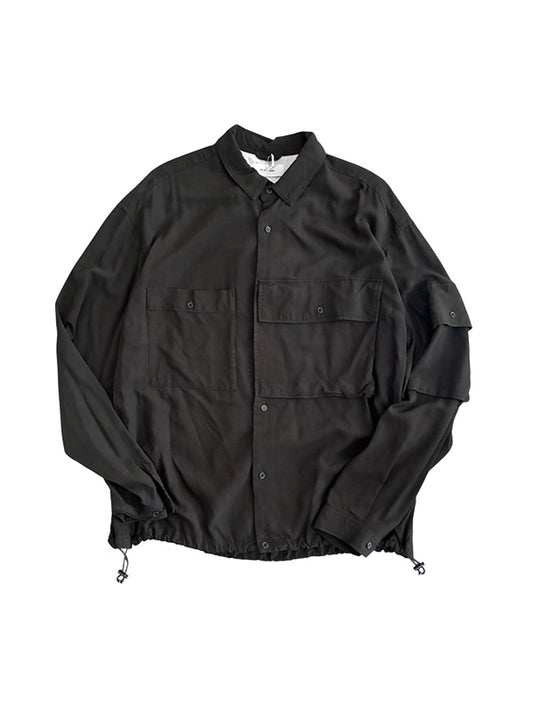 THE JEAN PIERRE ジャン・ピエール Beta Shirt RAYON  - FADE BLACK -