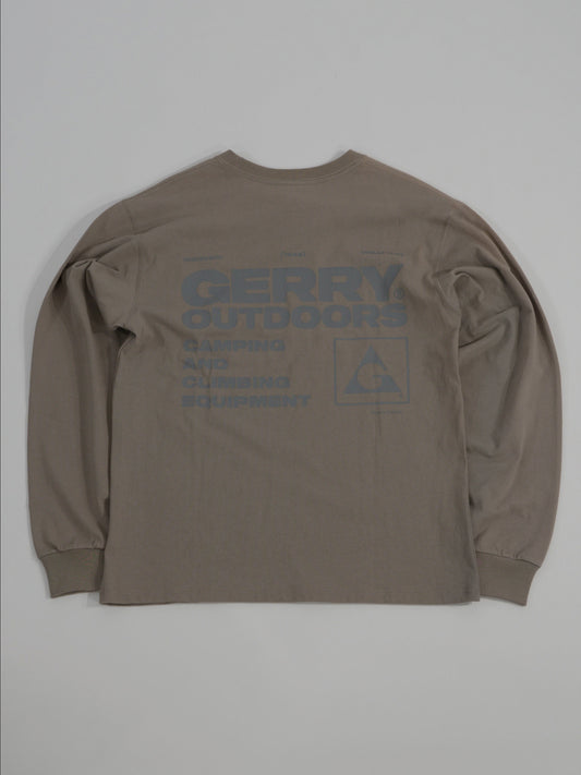 GERRY ジェリー 7.5oz Heavy Cotton Jersey L/S Graphic T - DULL GRAY -