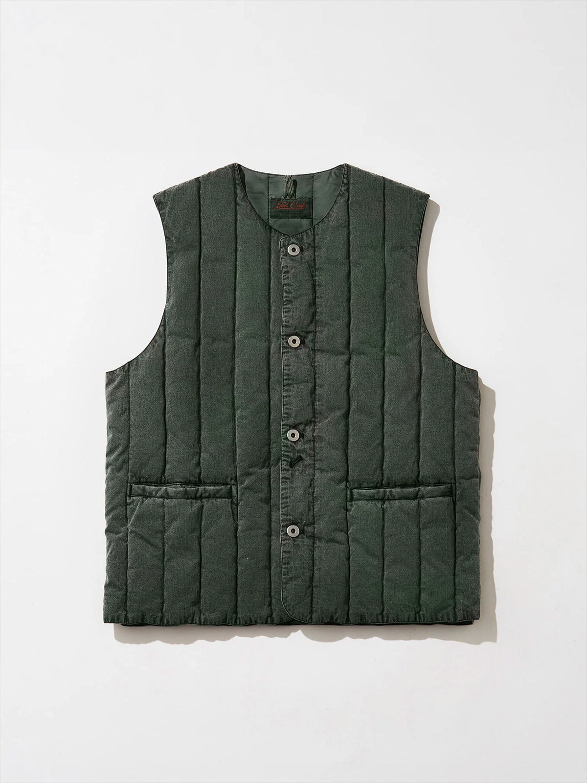 Tool Craft ツールクラフト DOWN MIDDLER GILET ガーメントダイダウンミドラージレ - OLIVEDRAB -