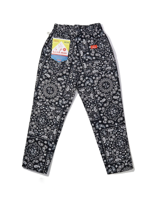 Cookman クックマン シェフパンツ Chef Pants - Paisley Black -