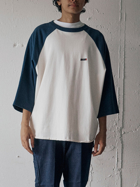 AS STANDARD X SCREEN STARS アズスタンダードxスクリーンスターズ　BASEBALL TEE - NAVY / WHITE -