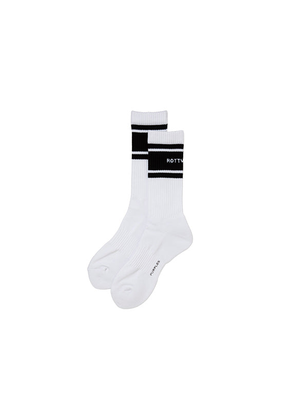 【MORE WINTER SALE】ROTTWEILER ロットワイラー R9 LINE SOX - WHITE -