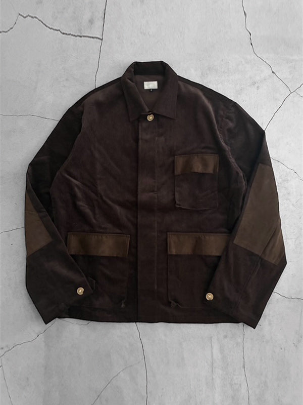 【WINTER SALE】ALLS オールズ CORDUROY JACKET - BROWN -