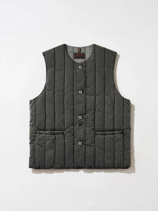 Tool Craft ツールクラフト DOWN MIDDLER GILET ガーメントダイダウンミドラージレ - BLACK -