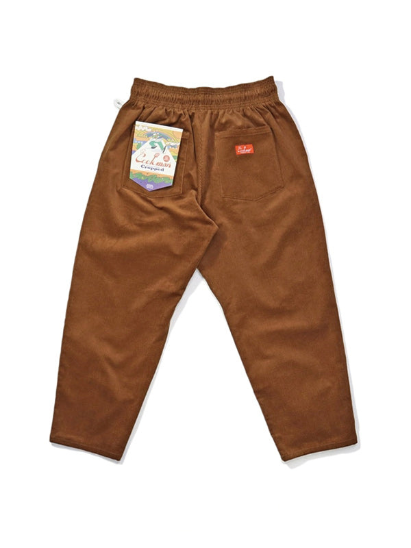 Cookman クックマン シェフパンツ Harvest Pants Cropped High Wale Corduroy Dark Brown