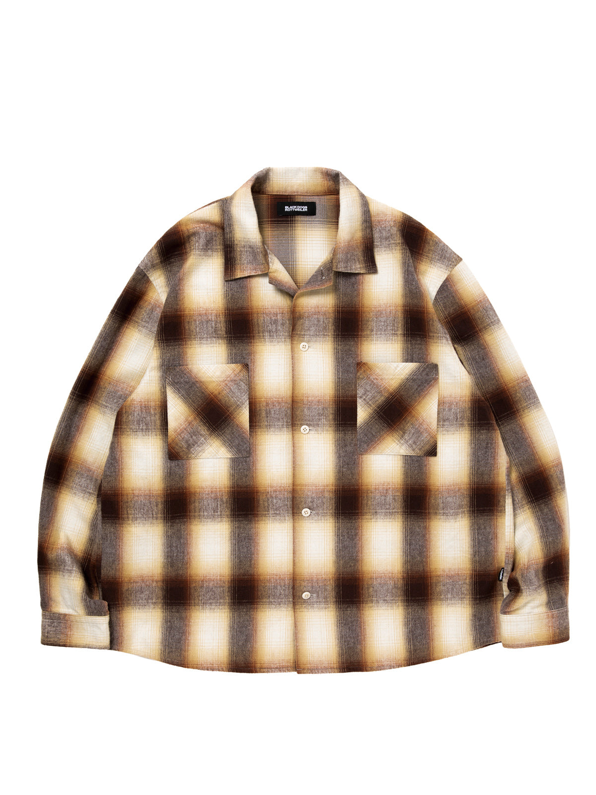ROTTWEILER ロットワイラー R9 OMBRE CHECK SHIRT - BROWN -