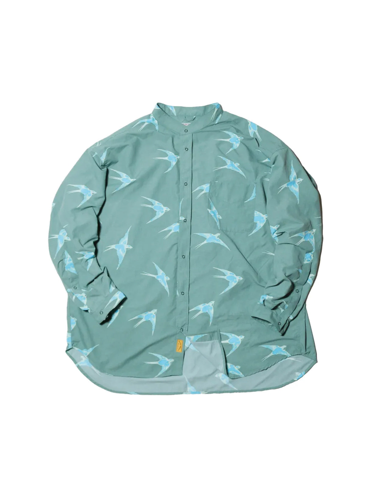 NATAL DESIGN ネイタル デザイン HOME BOUND BANDCOLLAR SHIRTS - ASH MINT -