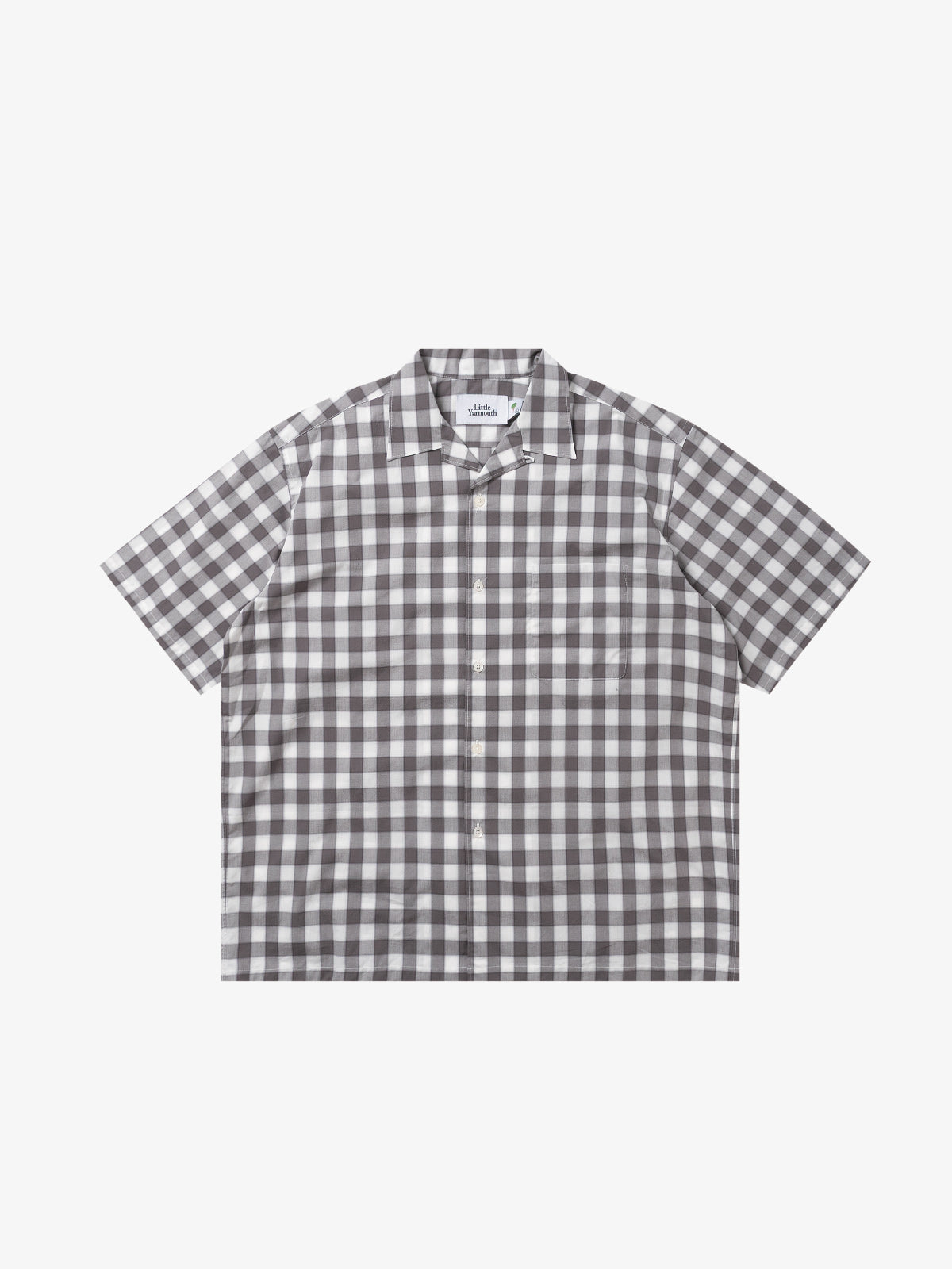 Little Yarmouth リトルヤーマウス Lover’s Check Open Collar Shirt - BLACK -