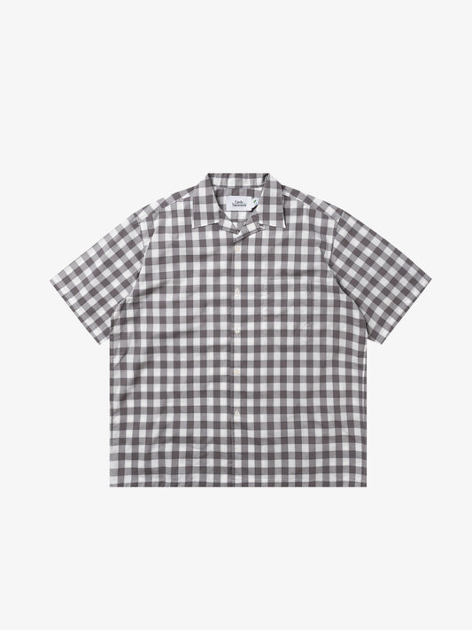 Little Yarmouth リトルヤーマウス Lover’s Check Open Collar Shirt - BLACK -