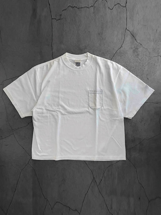 ALLS POCKET STITCH TEE - WHITE -