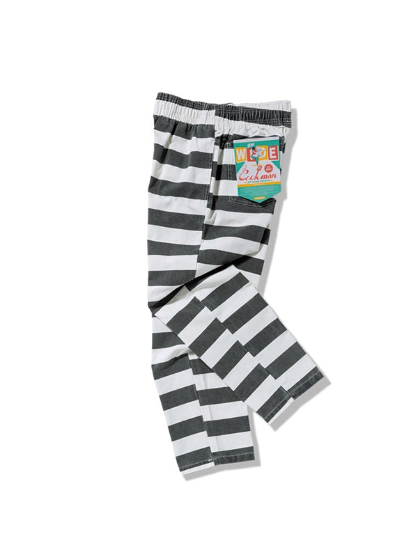 Cookman クックマン シェフパンツ Chef Pants Semiwide11oz Washed Duck Canvas Border