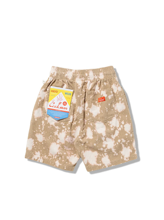 Cookman クックマン シェフパンツ Chef Pants Short Corduroy Bleach - BEIGE -