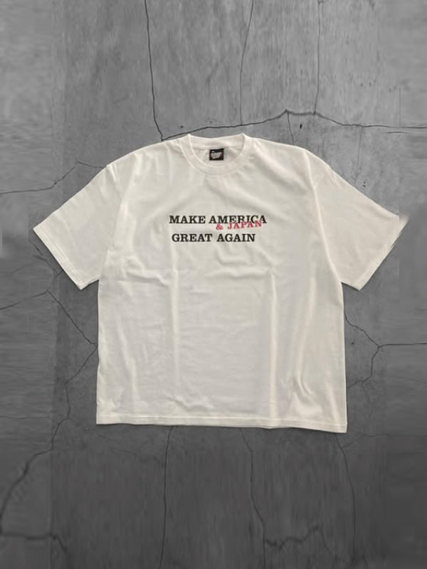 AS STANDARD X SCREEN STARS アズスタンダードxスクリーンスターズ　MAKE AMERICA & JAPAN GREAT AGAIN TEE