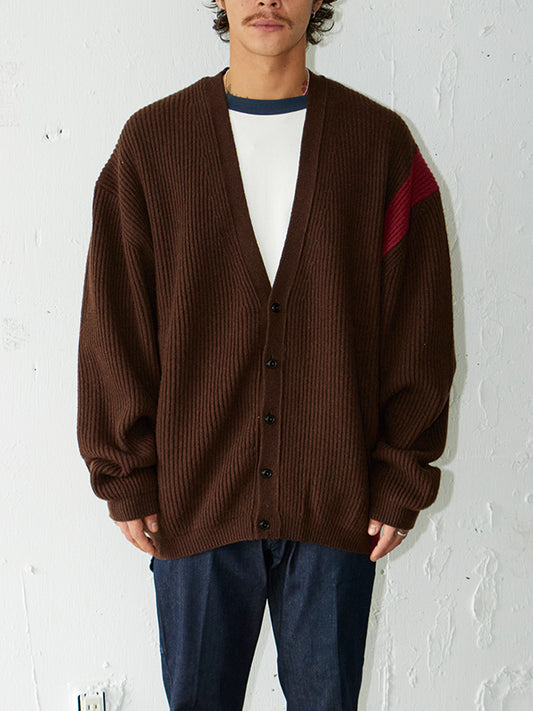 AS STANDARD x MAKE YARN LINE Knit Cardigan - BROWN -
