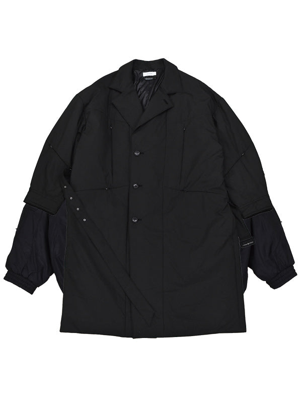 【MORE WINTER SALE】THE JEAN PIERRE ジャン・ピエール Puffer Long Coat - BLACK -