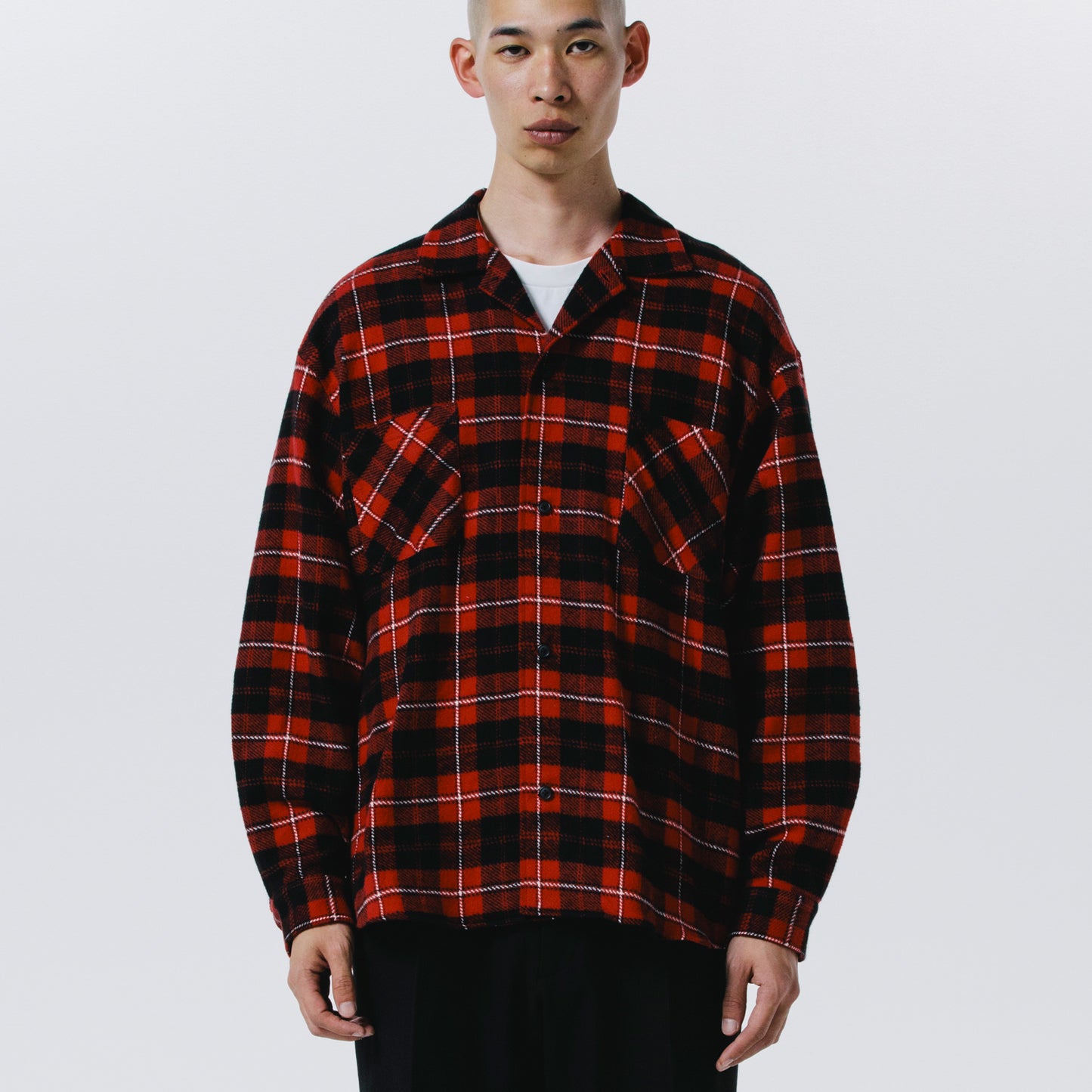 【BLACK FRIDAY SALE】ROTTWEILER ロットワイラー R9 CHECK OPENCOLLAR SHIRT - RED -