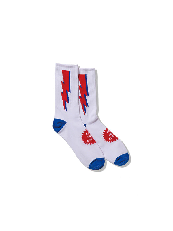 Cookman クックマン ソックス Rib Crew Socks Lightning White