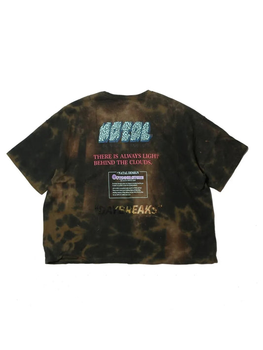 NATAL DESIGN ネイタル デザイン HEMP WIDE TEE PRINTED DAYBREAKS 2 DYE ver. - OLIVER DRAB -