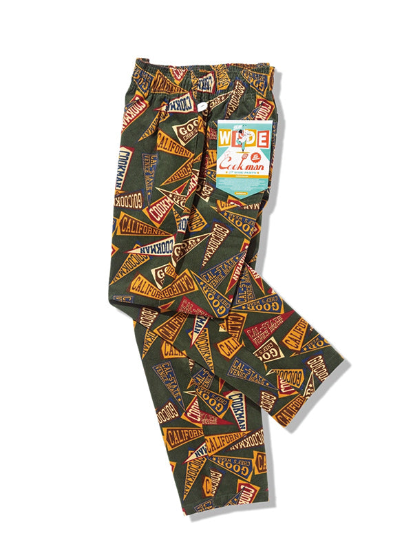 Cookman クックマン シェフパンツ Chef Pants Semiwide Corduroy Pennant Green