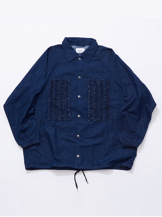 【雑誌 メンズファッジ掲載】SCARPETTA スカルペッタ DENIM COACH JACKET - NAVY -