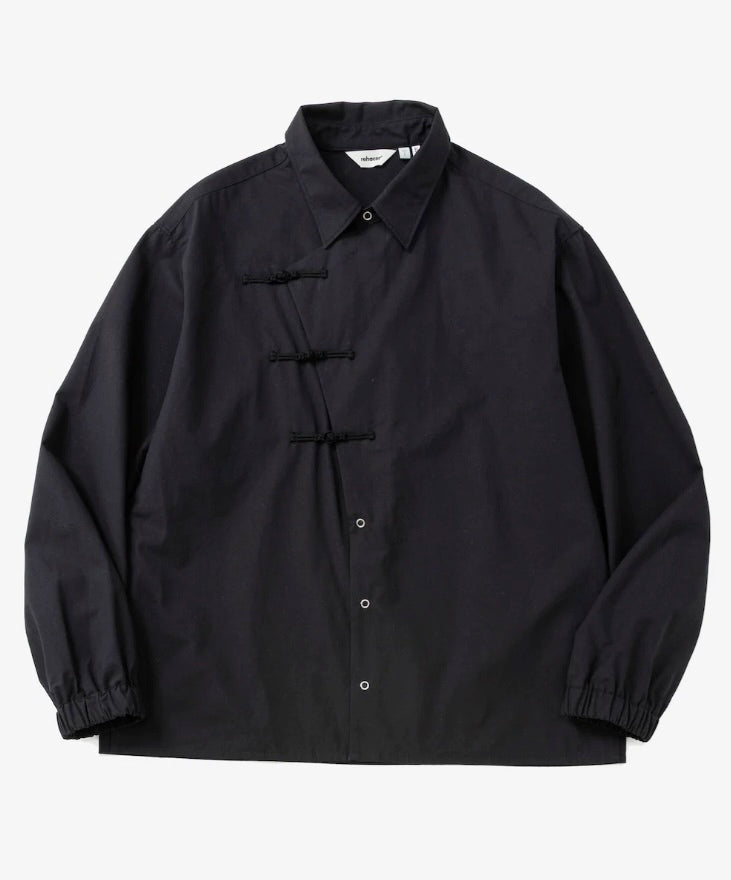 rehacer レアセル KUNG-FU Twill Box Shirt - BLACK -
